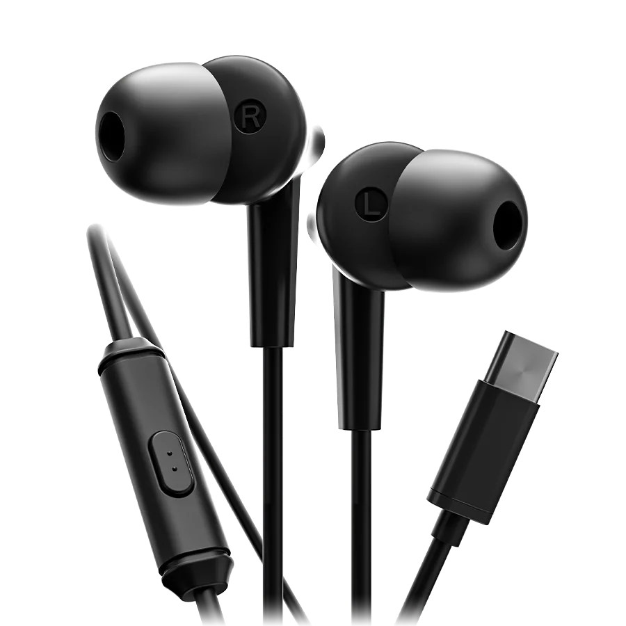 Ronin R-29 Handsfree Type-C in Black with its wired connector